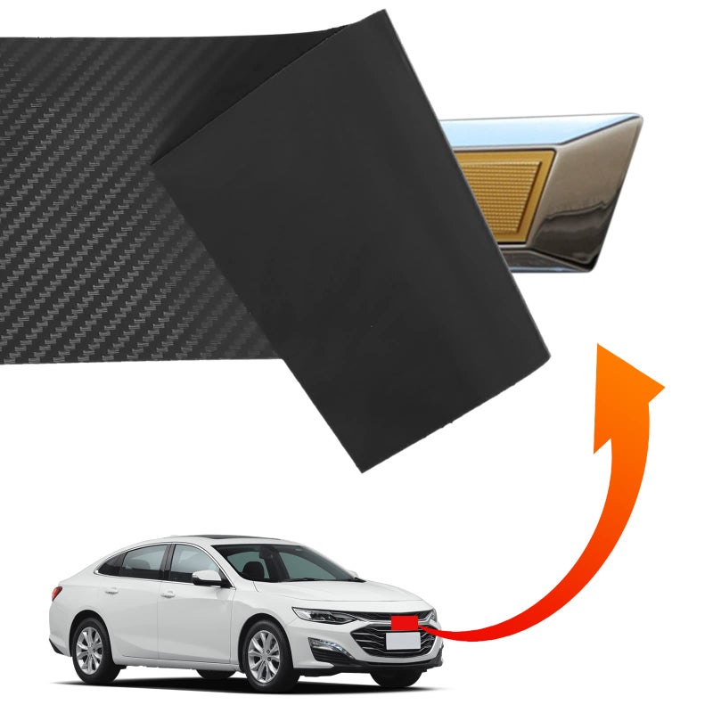 LANZMYAN Compatible with Bowtie Logo Wrap Stickers Cut-Your-Own Emblem Overlay DIY Decals for Chevy 6PCS Black - Image 3